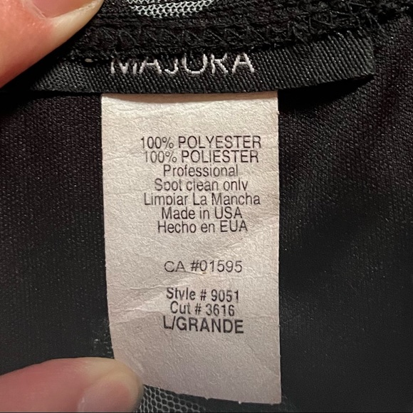 Majora Rockabilly Dress In Black with Grey Polka Dots - Picture 3 of 3